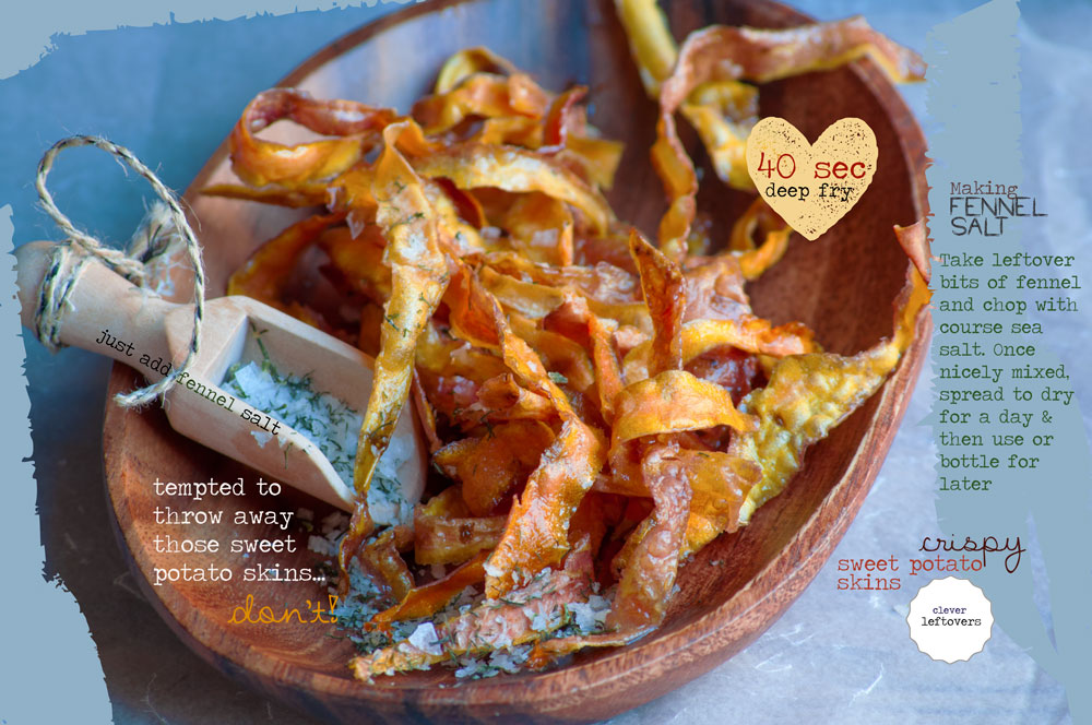 Crunchy Sweet Potato Skins with Fennel Salt